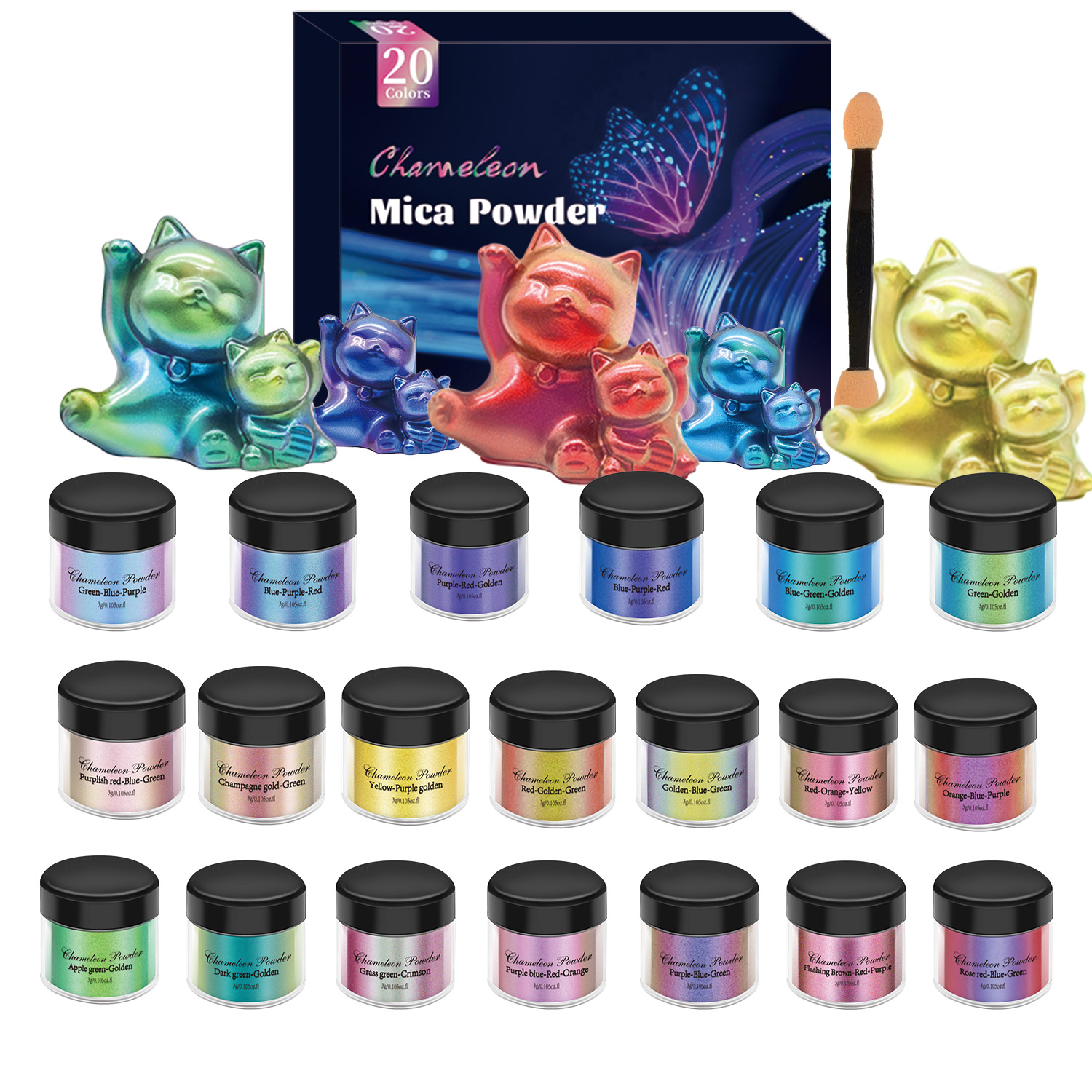 10/20pcs Mirror Chameleons Pig - огляд і ціна Resin Jewelry Kit