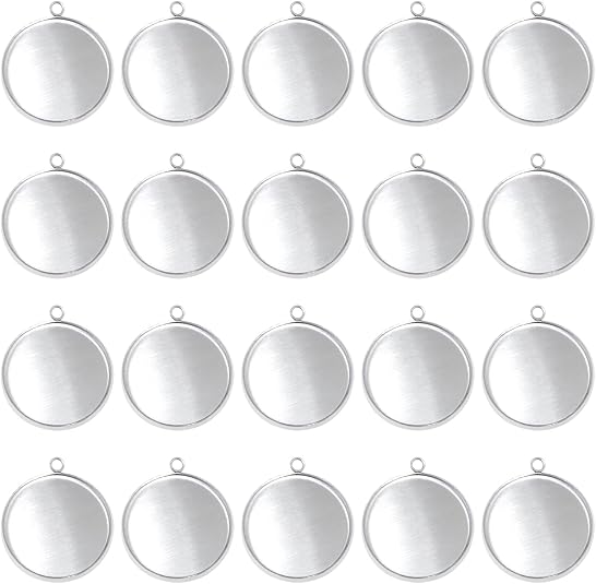 20 Pieces Stainless Steel Roun - огляд і ціна Resin Crafts Diy