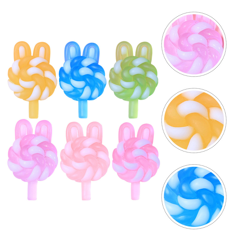 24Pcs Cute Cartoon Lollipop Ch - огляд і ціна Resin Craft Material