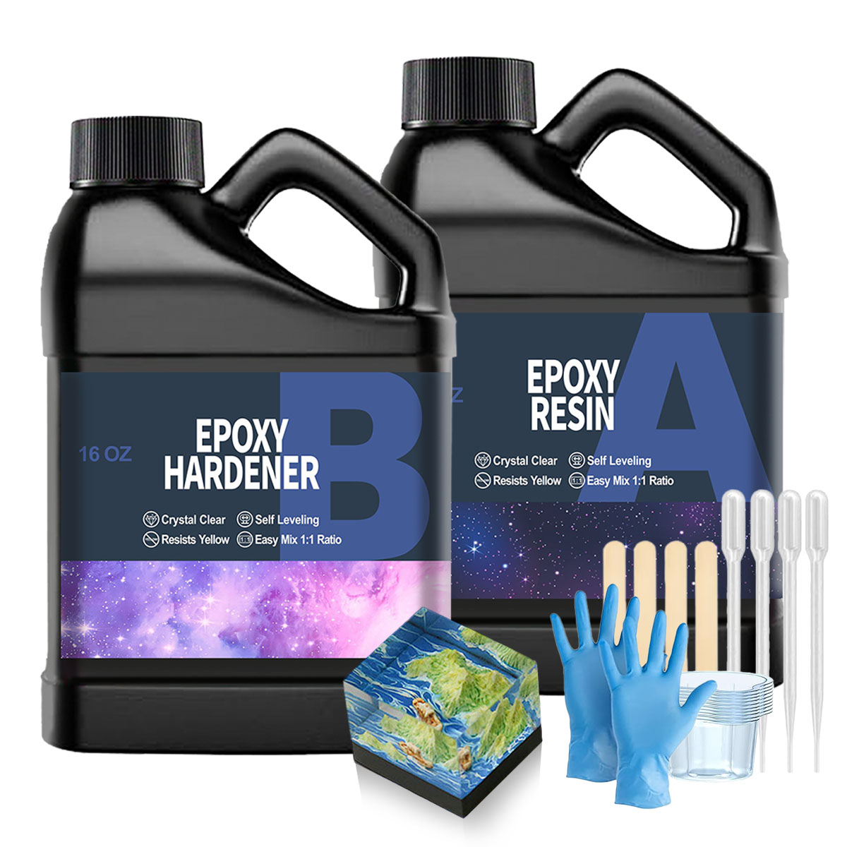 32OZ Clear Epoxy Resin Kit, No - огляд і ціна Resin Jewelry Kit