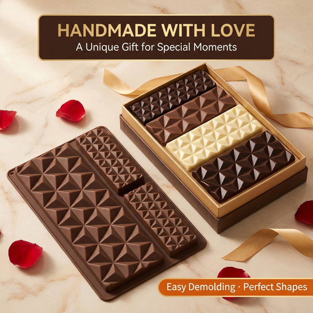 2-in-1 Silicone Chocolate Bar  - огляд і ціна Silicone Mold Tray