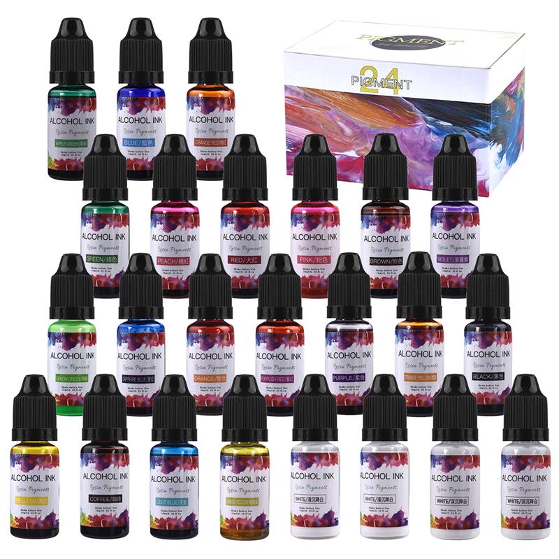 24 Color/Set 10ml  Resin Pigme - огляд і ціна Resin Dye Alcohol