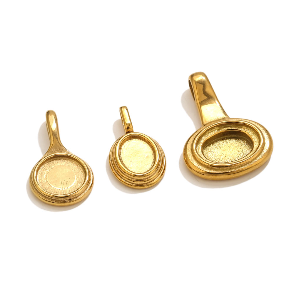 5pcs Stainless Steel Round Ova - огляд і ціна Resin Crafts Diy