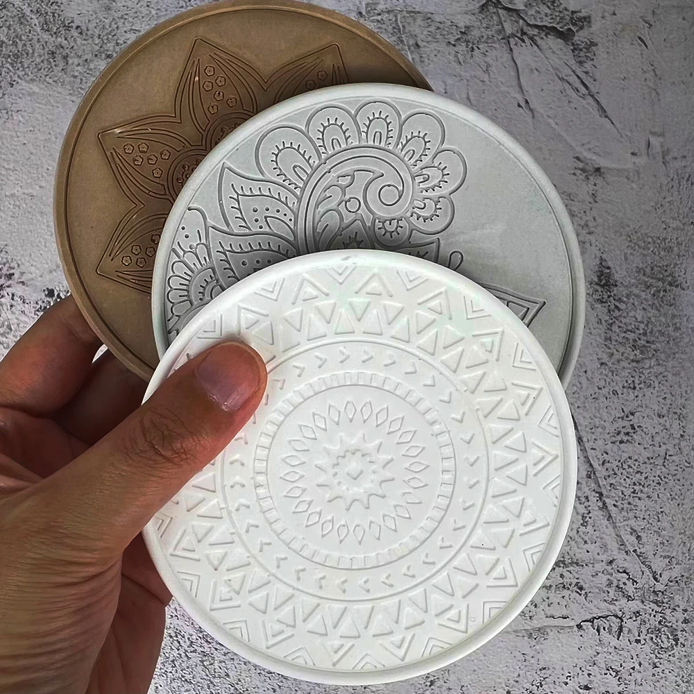 Mandala Round Coaster Resin Si - огляд і ціна Coaster Mold Round