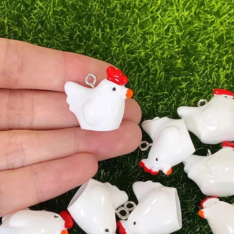 10Pcs Cute Mini 3D Chicken Res - огляд і ціна Resin Crafts Diy
