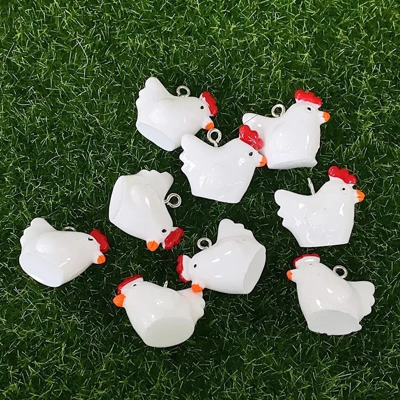 10Pcs Cute Mini 3D Chicken Res - огляд і ціна Resin Crafts Diy