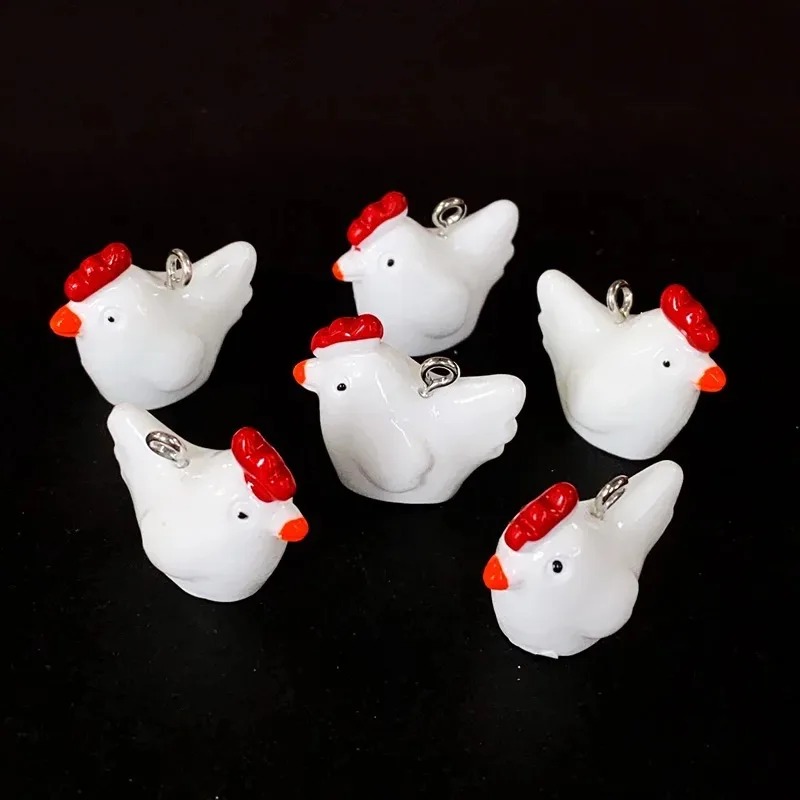 10Pcs Cute Mini 3D Chicken Res - огляд і ціна Resin Crafts Diy