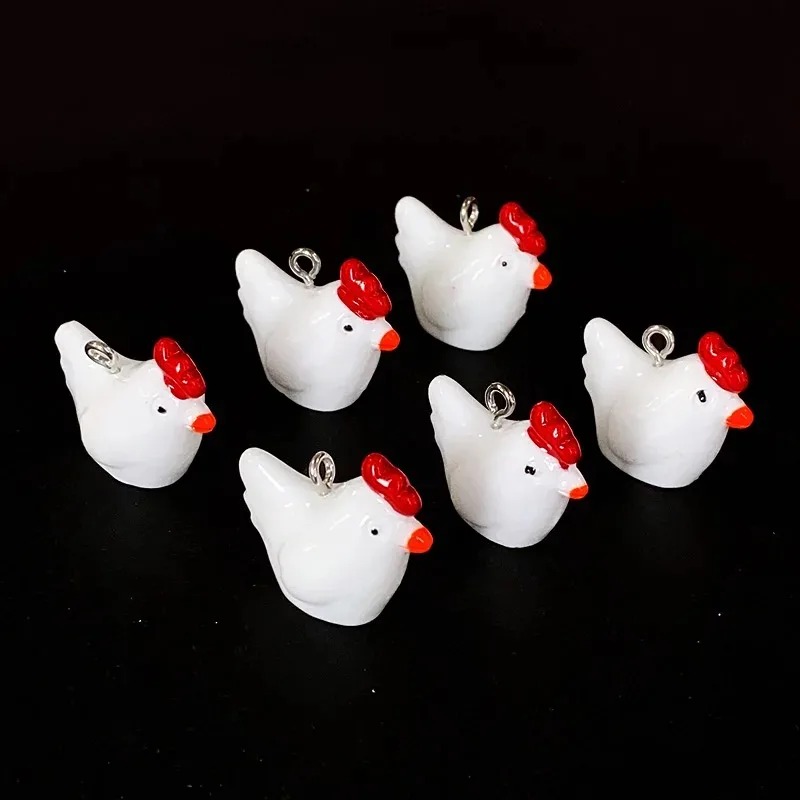 10Pcs Cute Mini 3D Chicken Res - огляд і ціна Resin Crafts Diy