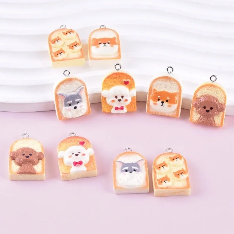 10Pcs Cute Toast Dog Resin Pen - огляд і ціна Resin Craft Material