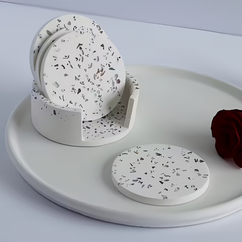 5pcs Round Coaster Silicone Mo - огляд і ціна Coaster Mold Round