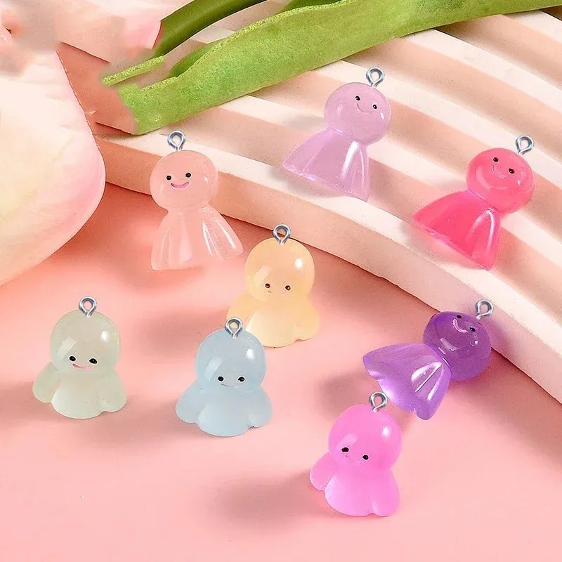 10Pcs Glow In Dark Cartoon Dol - огляд і ціна Resin Crafts Diy
