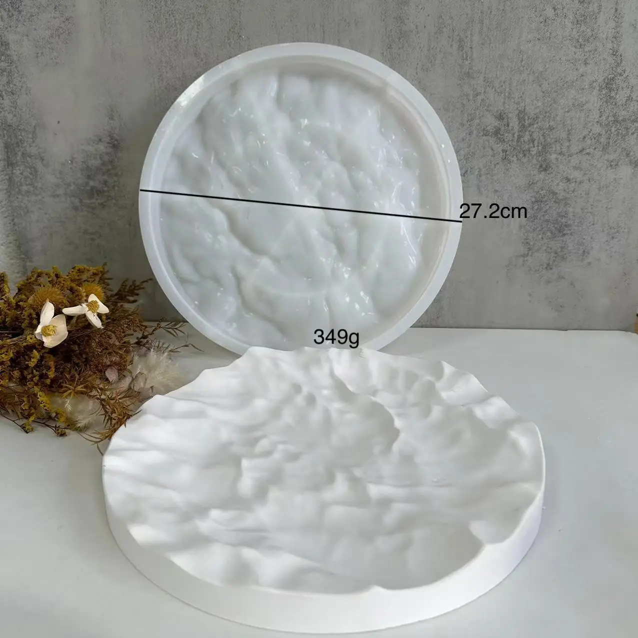 Irregular Ocean Waves Large Ro - огляд і ціна Coaster Mold Round