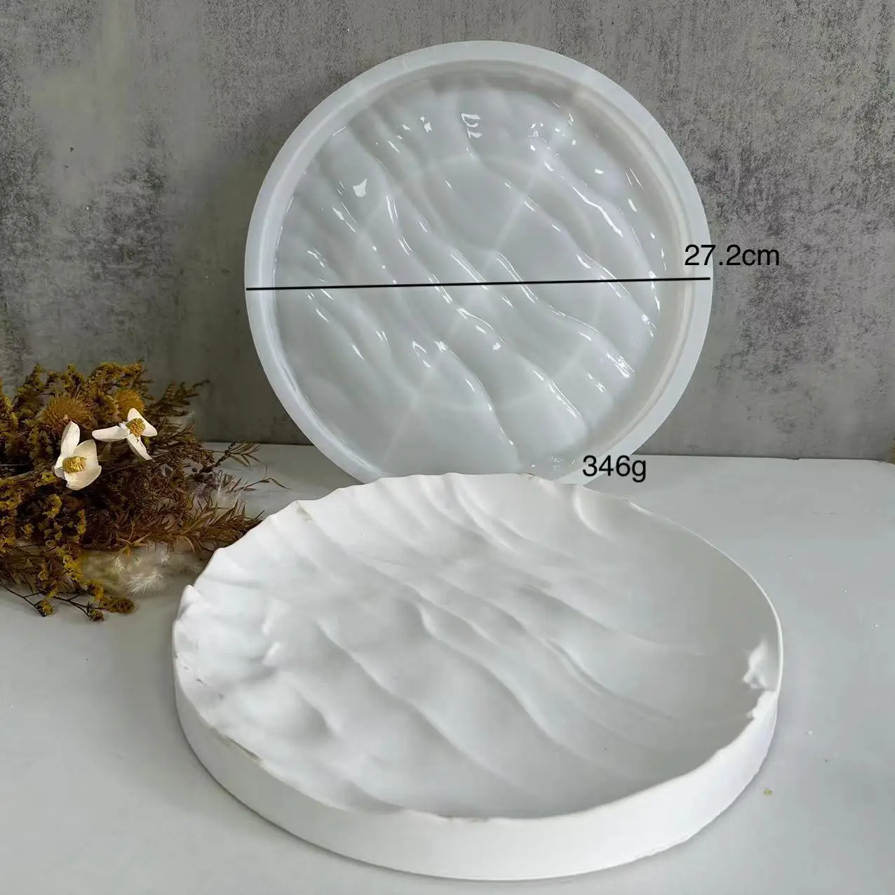 Irregular Ocean Waves Large Ro - огляд і ціна Coaster Mold Round