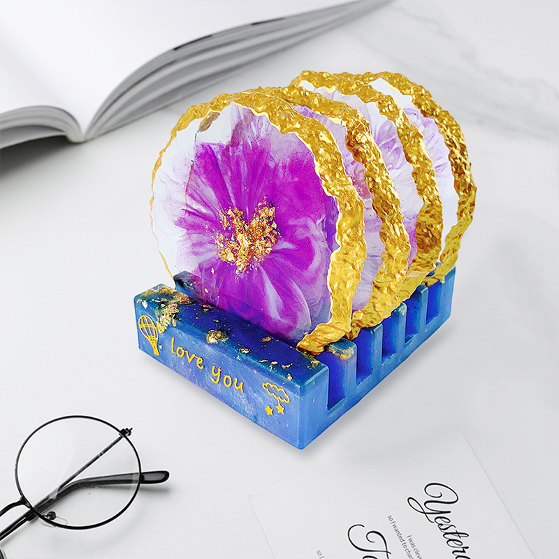 DM413 Drusy Coaster Resin Mold - огляд і ціна Geode Mold Silicone