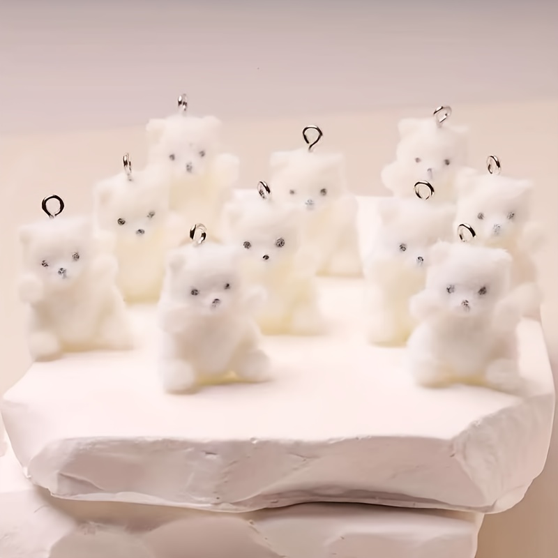 6Pcs Polar Bear Resin Charms C - огляд і ціна Resin Craft Material