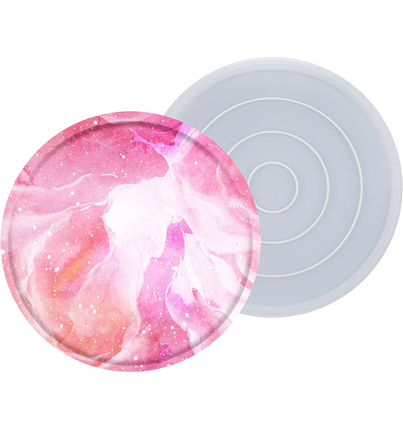 27.4cm Large Round Tray Mold J - огляд і ціна Coaster Mold Round