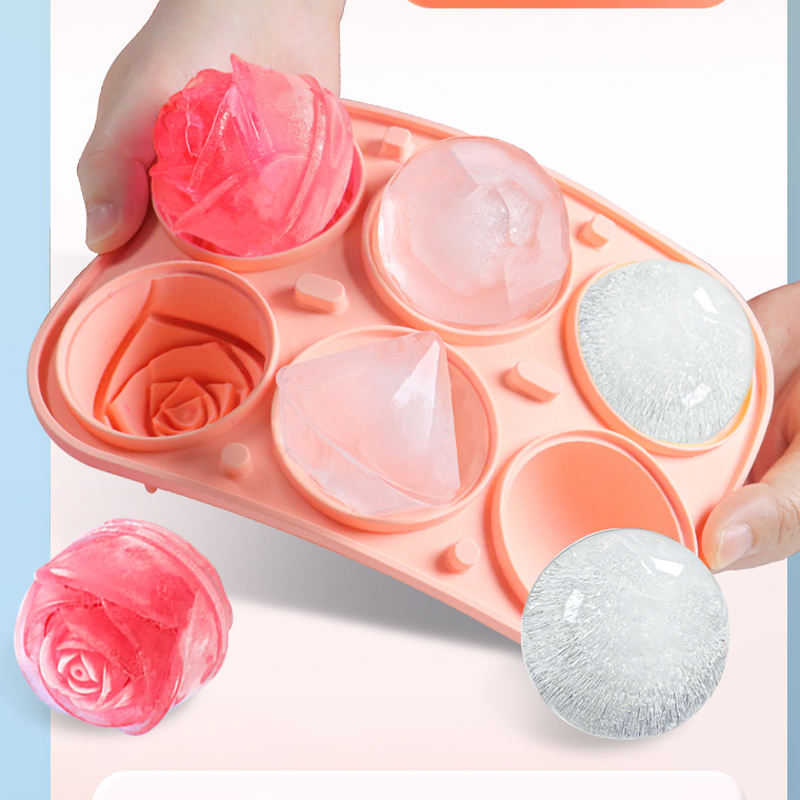 3D Rose Diamond Round Ice Cube - огляд і ціна Coaster Mold Round