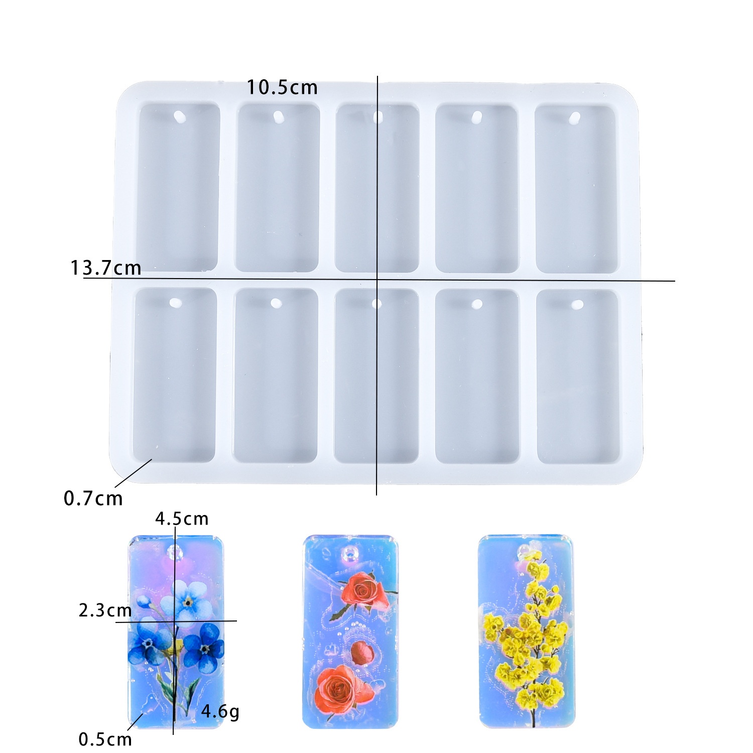 DIY epoxy resin mold 10-connec - огляд і ціна Silicone Mold Tray