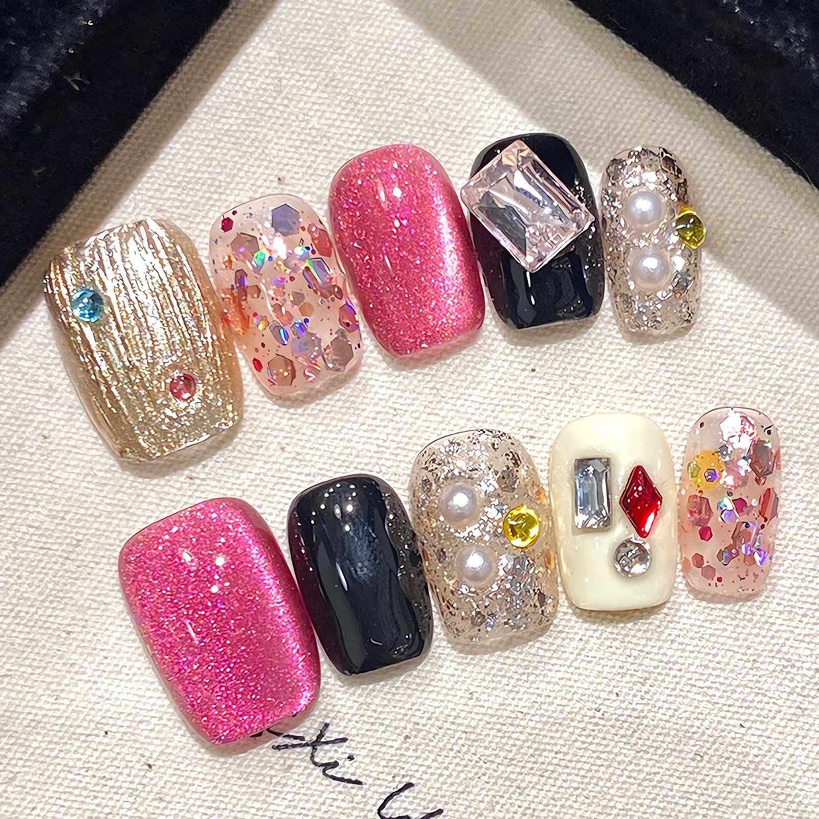 Handmade Press on Nails Glitte - огляд і ціна Resin Craft Material