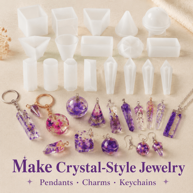 15pcs Crystal Resin Silicone M - огляд і ціна Resin Jewelry Kit