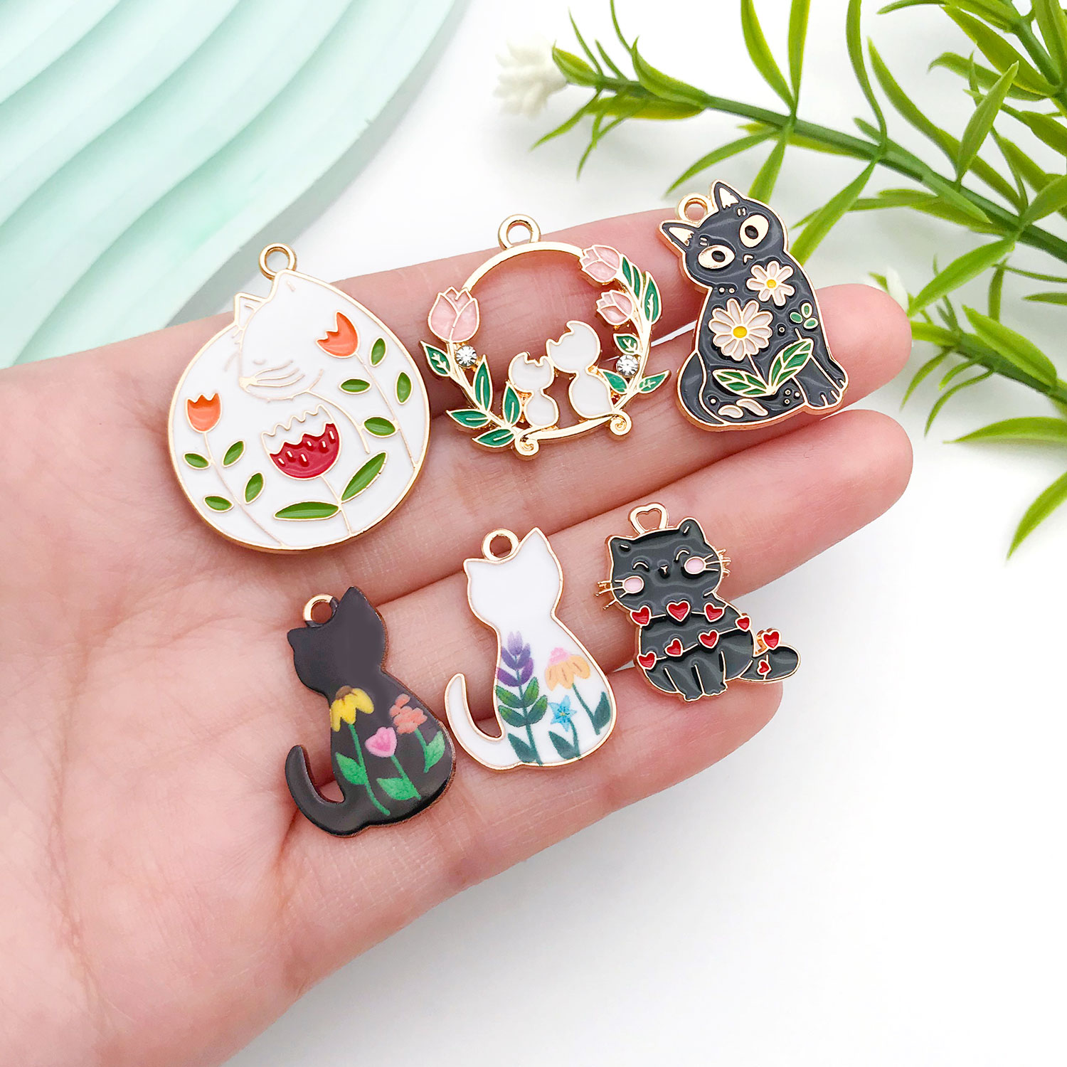 5/10pcs Resin Popular Cat Char - огляд і ціна Resin Craft Material
