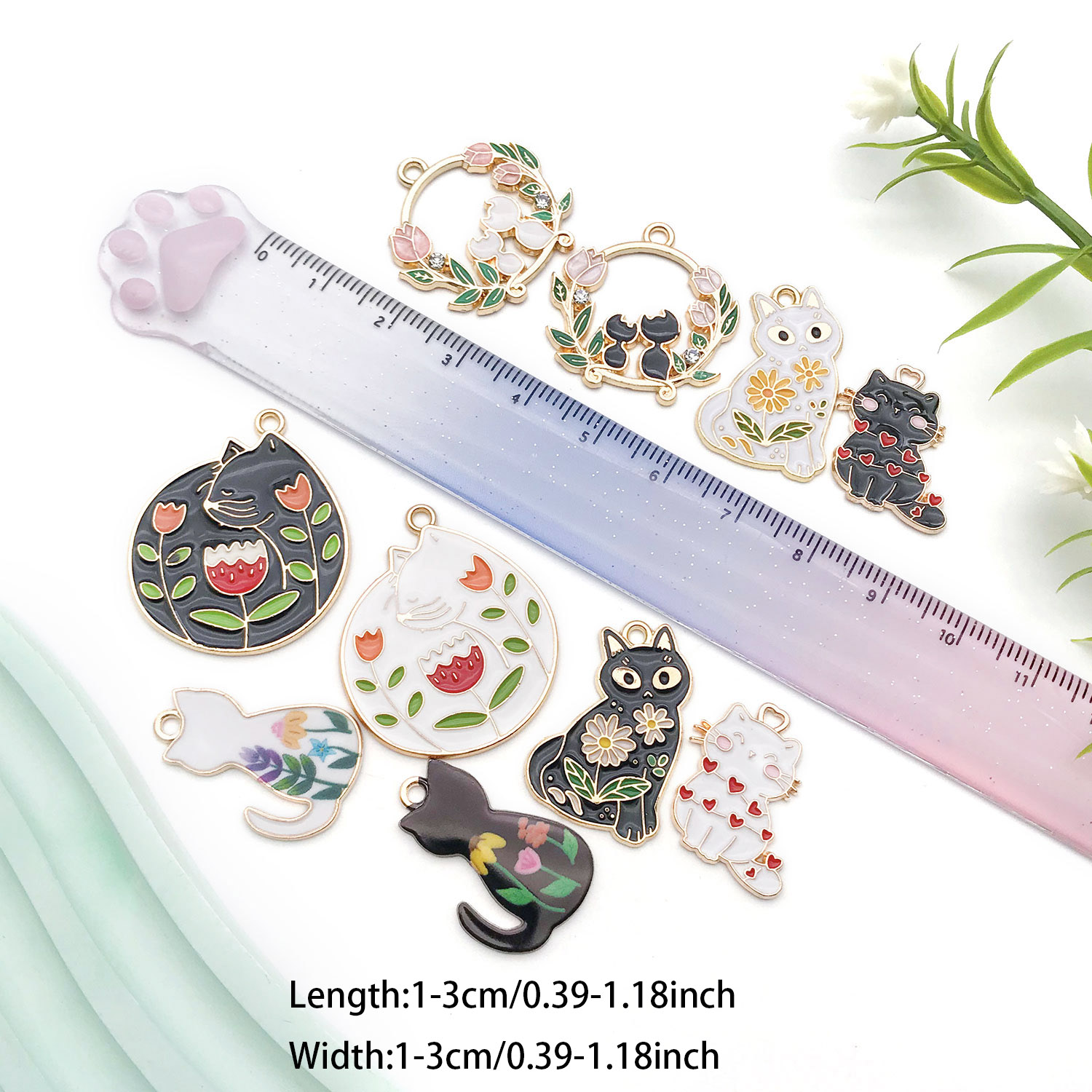 5/10pcs Resin Popular Cat Char - огляд і ціна Resin Craft Material