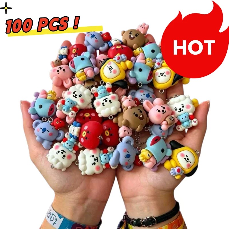 7pcs BT21 Resin Cartoon Charm  - огляд і ціна Resin Craft Material