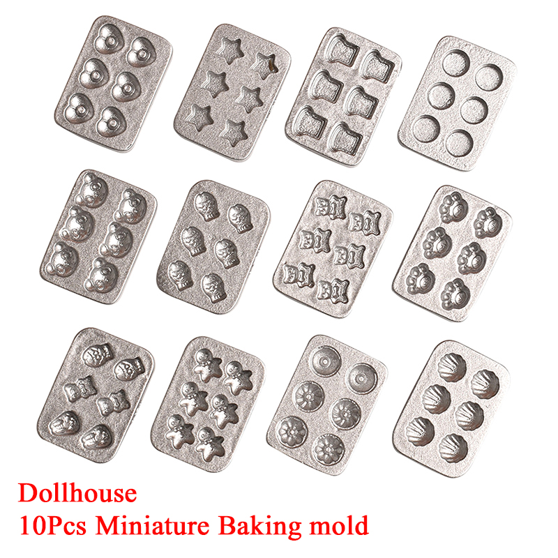 10pcs Doll House Miniature Min - огляд і ціна Silicone Mold Tray