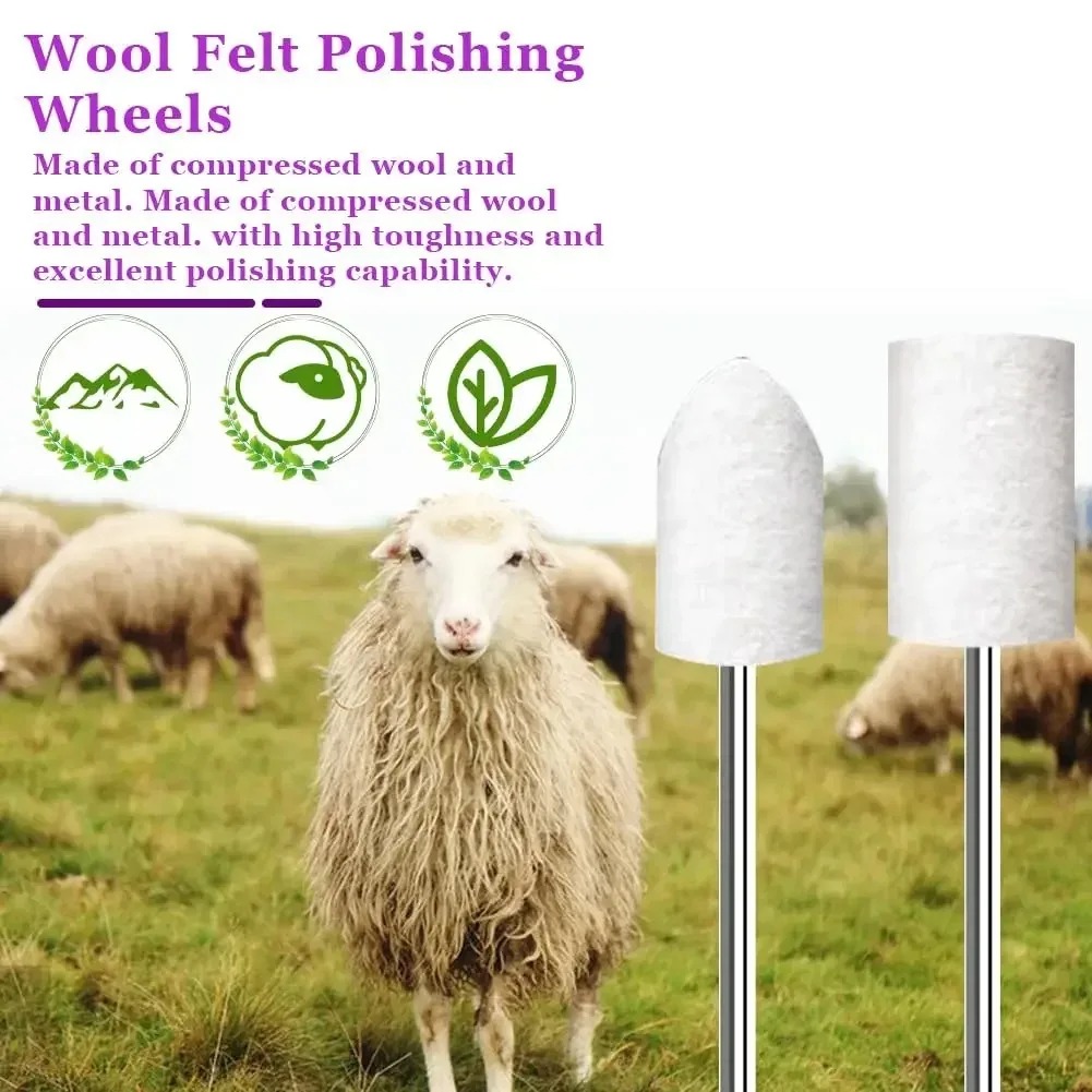 80PCS Wool Felt Buffing Wheel  - огляд і ціна Resin Crafts Diy