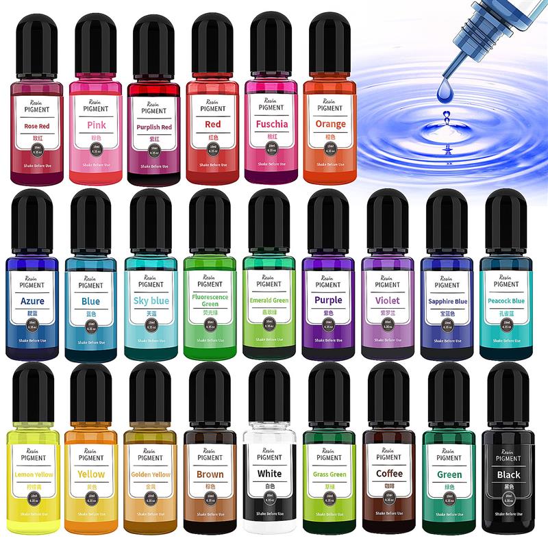 24 Color 10ml/Bottle Epoxy Res - огляд і ціна Resin Dye Alcohol